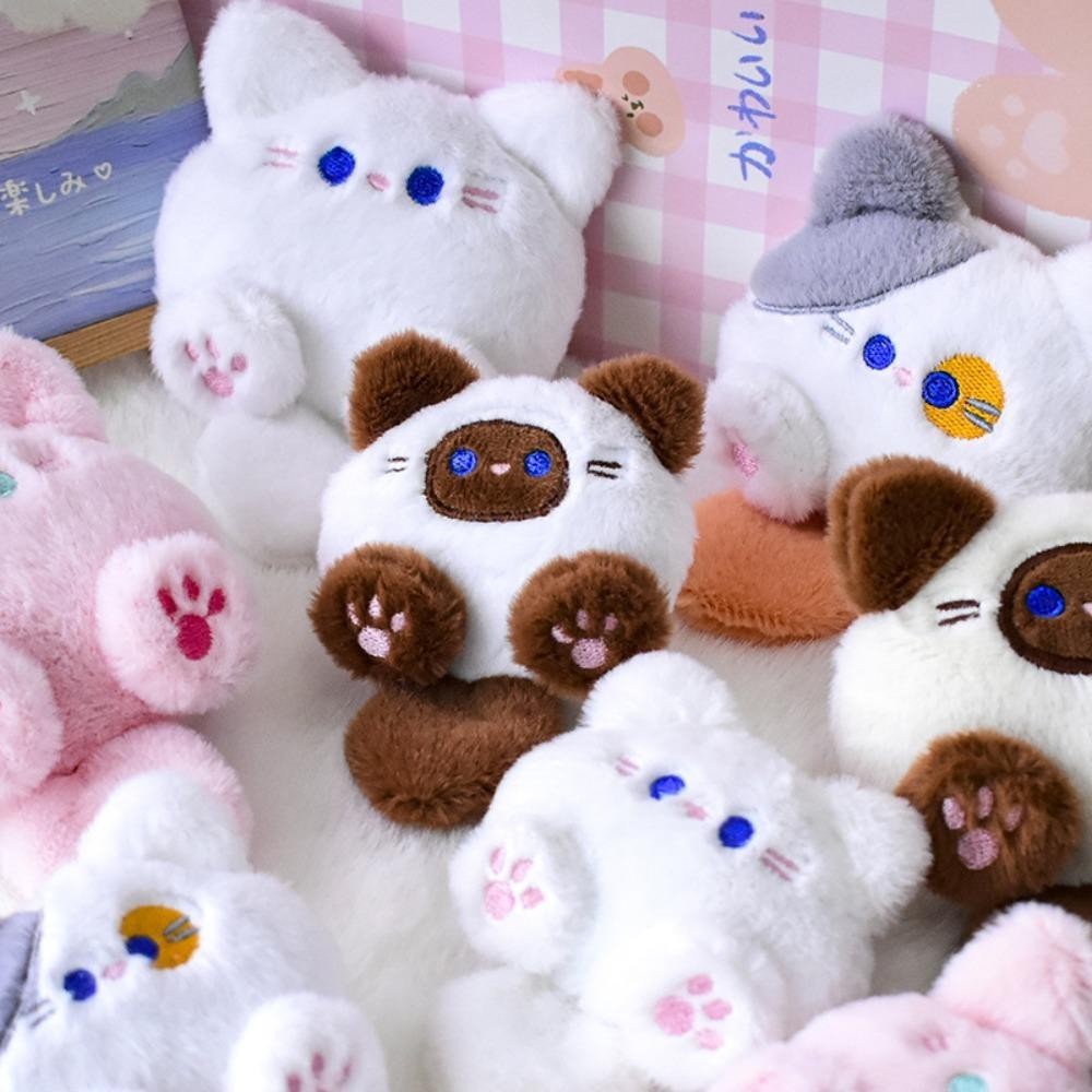 BREEZE จี้ตุ๊กตาแมวน้อย, พวงกุญแจตุ๊กตา Diy Kawaii, พวงกุญแจตุ๊กตาแฟชั่นนุ่ม