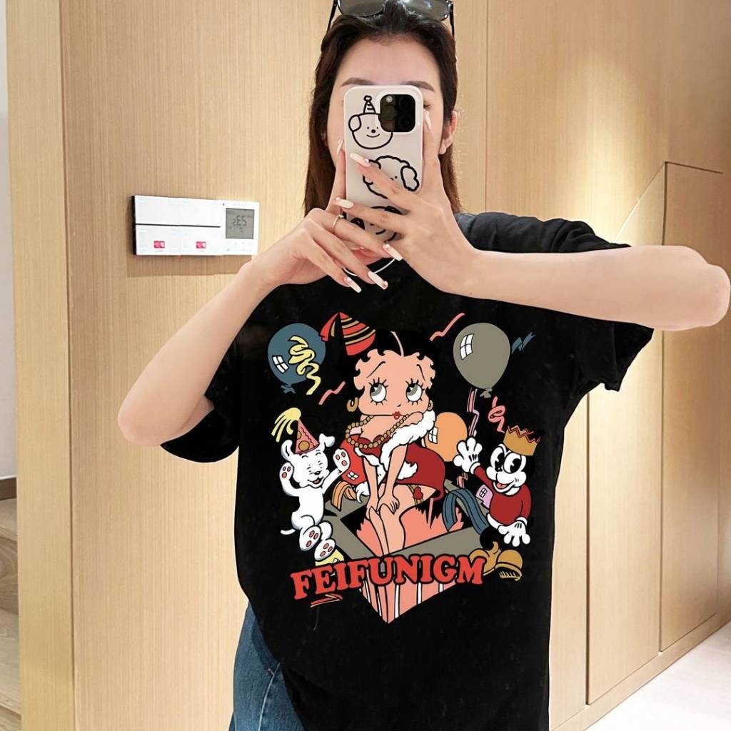 เสื้อยืด แขนสั้น FEIFUNIGM คอกลม ฮิต ผู้หญิง BT004