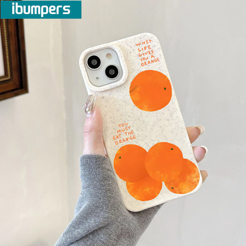 ibumpers เคสไอโฟน เคสไอโฟน ความงามน่ารักปลอกง่ายการ์ตูนมะเขือเทศสีส้มรูปแบบสําหรับiphone 15 14 12 13 11 Pro Max IP 7 8 Plus Iphon X Xs XR Xs Max TPU Clear Softcaseพรีเมี่ยมกันกระแทกปกหลัง thumbnail 7