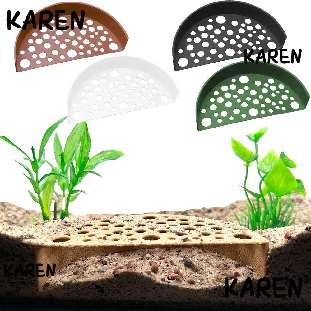 บ้านที่พักพิงตู้ปลา KAREN อุปกรณ์สําหรับสัตว์เลี้ยงขนาดเล็ก ตัวป้องกันเพาะพันธุ์กุ้ง ประโยชน์ และใช้งานได้จริง ตกแต่งตู้ปลา พลาสติกเพาะเลี้ยงสัตว์น้ํา ถ้ํากุ้ง