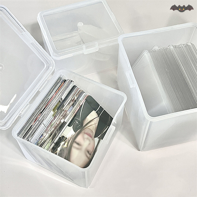 [PE] Photocards Storage Box สติ๊กเกอร์ใส Korea Idol Card Holder Desk Storage Organizer Classification Box Stationery TH