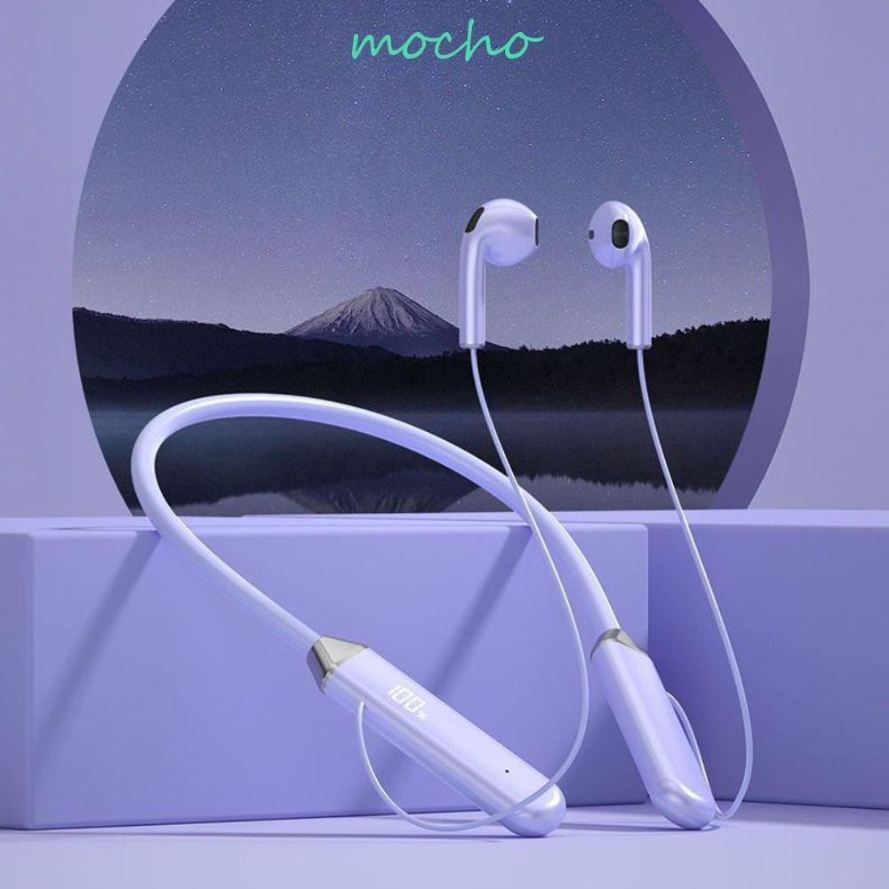 มอคโฮ หูฟังบลูทูธ,กันน้ําบลูทูธไร้สาย,ชุดหูฟังเกมลวดพร้อมไมโครโฟนสเตอริโอทวิภาคีอลูมิเนียมอัลลอยด์หูฟังคล้องคอของขวัญวัน