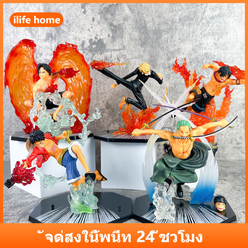 จัดส่งจากประเทศไทย 19ซม.one Piece Luffy Aceคอสเพลย์Action FigureอะนิเมะRoronoa ZoroรูปCODสต็อกAction Figureตุ๊กตาของเล่นสําหรับของขวัญเด็กคอลเลกชันเครื่องประดับรถตกแต่งบ้านตกแต่งเค้ก