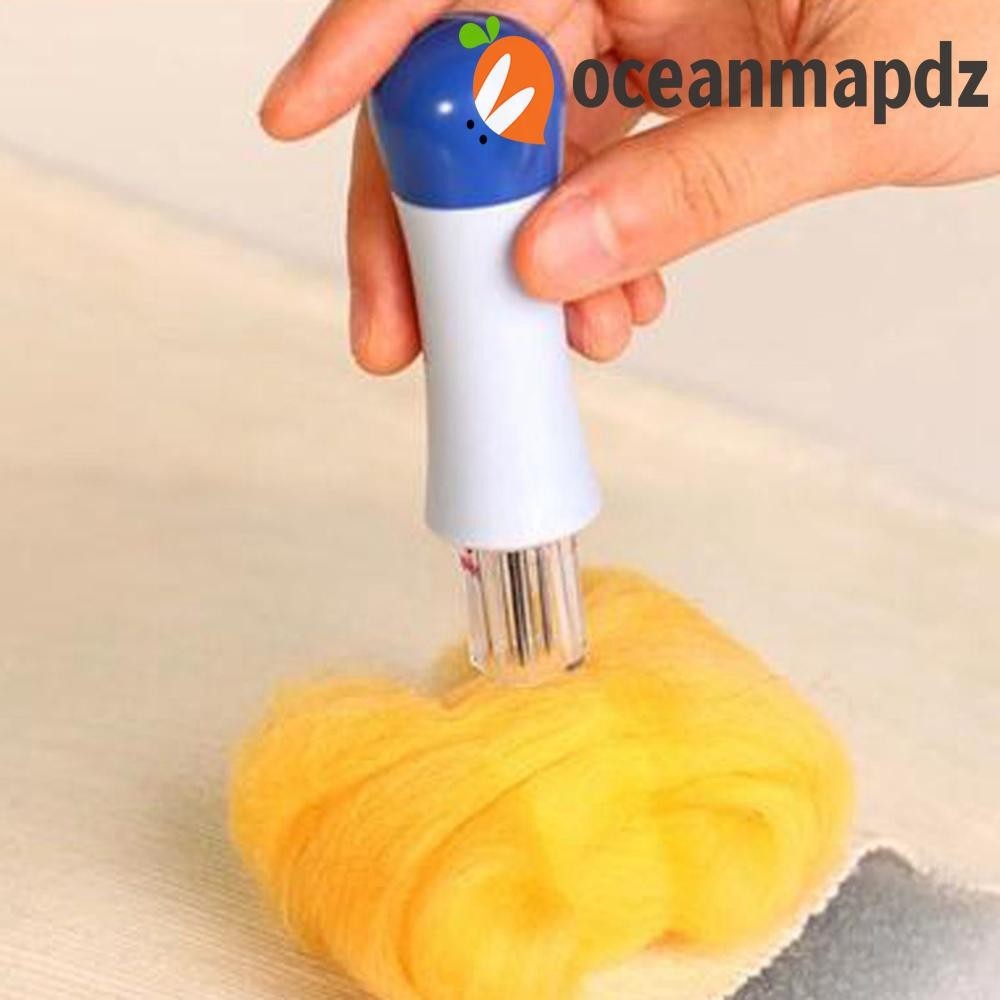 Oceanmapdz Felting Needle Poking สะดวกกับเข็ม 3/7 เครื่องมือเจาะด้ามพลาสติกโลหะ