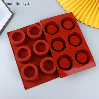 Llth 1 PC 6 หลุมรอบแม่พิมพ์เค้ก Decorag แม่พิมพ์ซิลิโคน DIY เค้กเบเกอรี่เครื่องมือร้อน