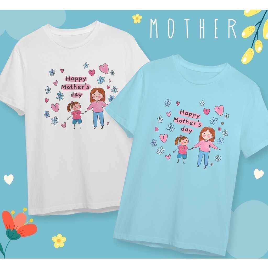NEW 💖Mother's Day💖 เสื้อวันแม่ เสื้อยืดวันแม่ Best Mom Happy Mother's Dayใส่สบาย ไม่ยืดไม่ย้วย S-5XL