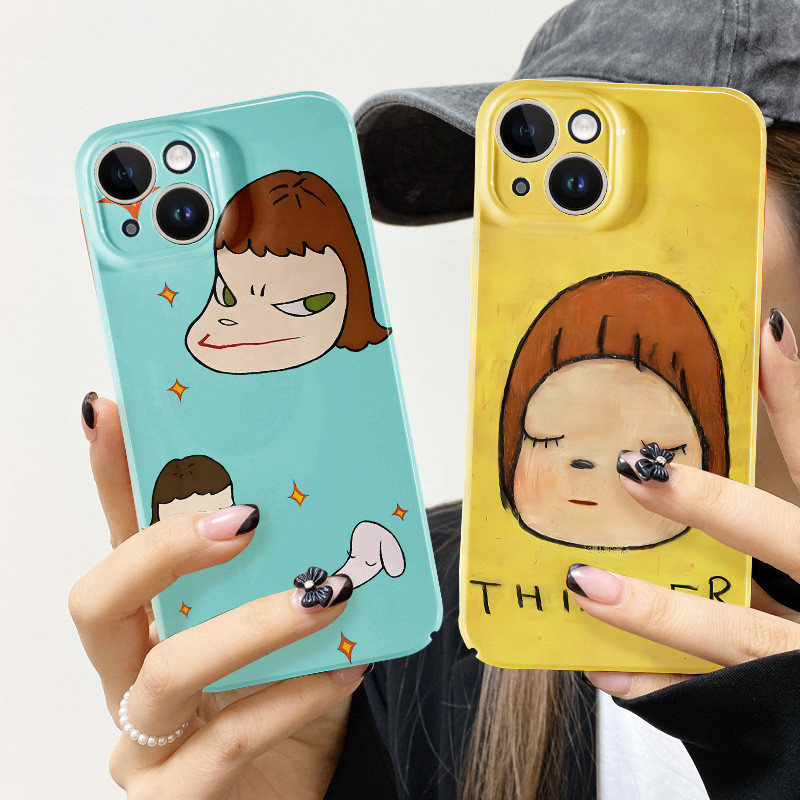 NARA ผู้หญิง สําหรับ iphone 15 Pro Max 16 11 14 XR 13 12 Pro Max 8 7 6 6S Plus X Xs Max Se 2020 13 12 11 Glossy TPUนุ่มกันกระแทกกล้องป้องกัน