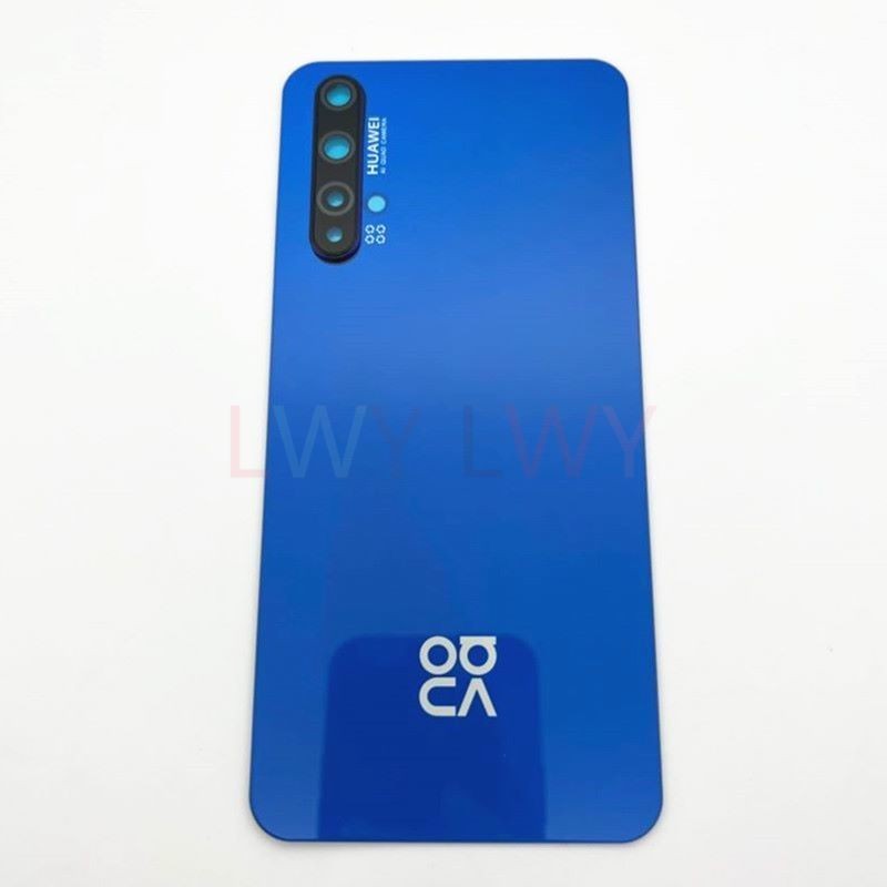 สําหรับ Huawei Nova 5T แบตเตอรี่ฝาหลังด้านหลังประตู 三维 แผงกระจกกระจกกรณี Nova5T กล้องแก้วเลนส์กาว