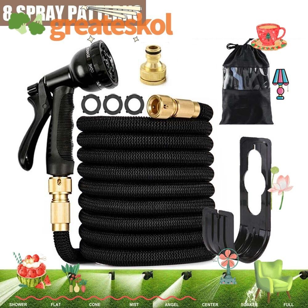 Greateskol Garden Magic Hose ขยาย 8 โหมดท่อน้ําแบบยืดหยุ่น