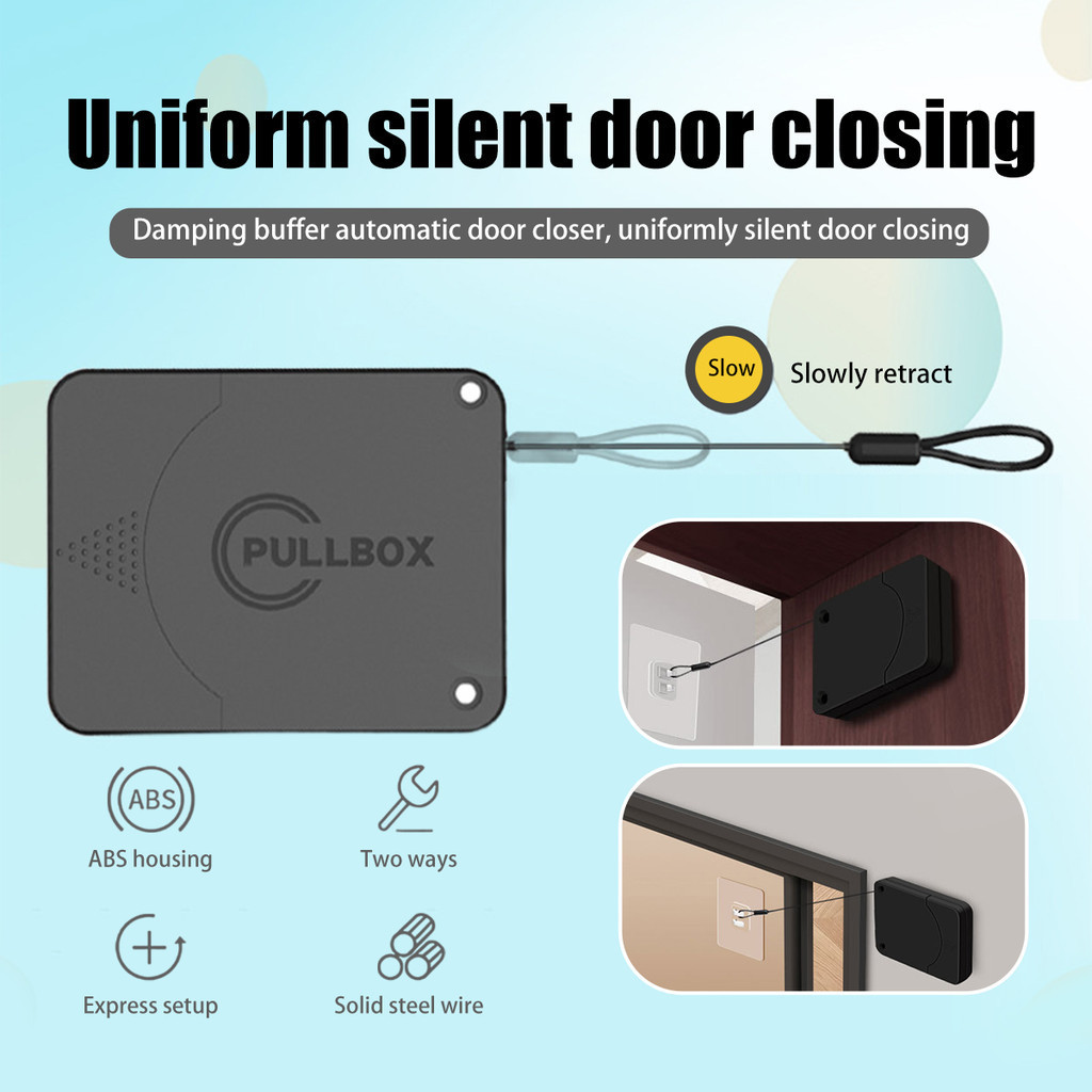 Smart Automatic Door Closer 1200g Max Soft-close Sliding Door Pull Door Family Office home