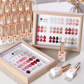 【Local】UR SUGAR 15ml Jelly Nude โปร่งใสเล็บเจล Soak Off UV LED กึ่งถาวรเคลือบเงา Sheer สีชมพูสีแดงสีน้ําตาลเล็บ