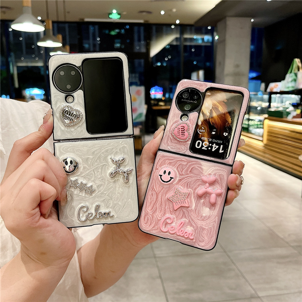 บอลลูนสุนัขสไตล์ Hard Case สําหรับ OPPO Find N2/N3 Flip Case หยดกาวกระบวนการกันกระแทกโทรศัพท์กลับน่ารักกรณีฝาครอบ ราคา ถูกที่สุด ดีลบีเคเค แกลเลอรีภาพที่ 3