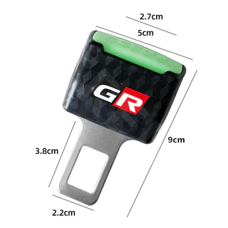 Toyota GR สําหรับที่นั่งรถยนต์ หัวเข็มขัดนิรภัย ตัวปรับเข็มขัดนิรภัย หัวเสียบตัดเสียงรบกวน หัวเสียบเข็มขัดนิรภัย Prius Fortuner Corolla Cross CHR Camry Wish Vios Veloz Estima Sienta Yaris Ativ Altis Hilux Revo bZ4X Hiace