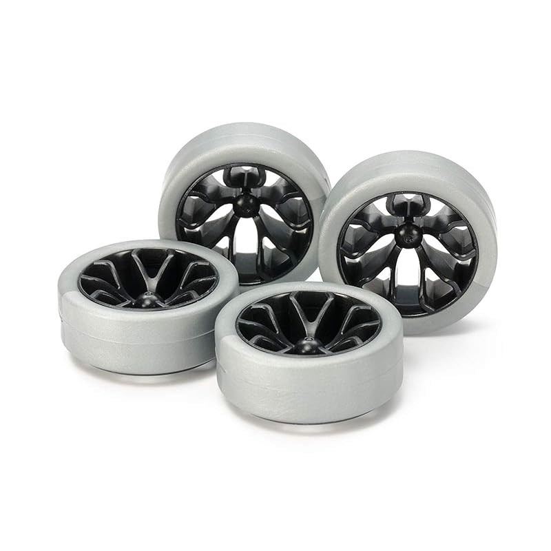 Tamiya Mini 4WD Special Project Product Hard Low Height Tire (Silver) & Carbon Reinforced Wheel (Y-S