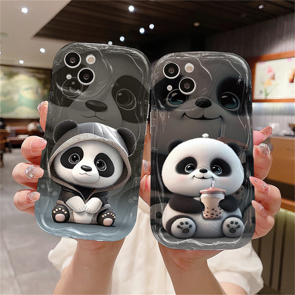 หมีแพนด้าที่น่ารัก เคสไอโฟน กันกระแทก สําหรับ เคสไอโฟน11 เคส IPhone 14 11 12 13 15 PRO MAX 6 7 6S 8 14 15 Case IPhone
