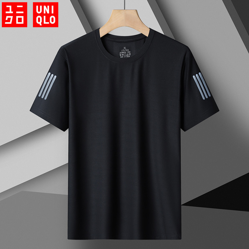 M-8XL UNIQLO เสื้อยืดแขนสั้น แบบบาง เหมาะกับฤดูร้อน สําหรับชาย ใส่เล่นกีฬา วิ่ง ปั่นจักรยาน เดินป่า