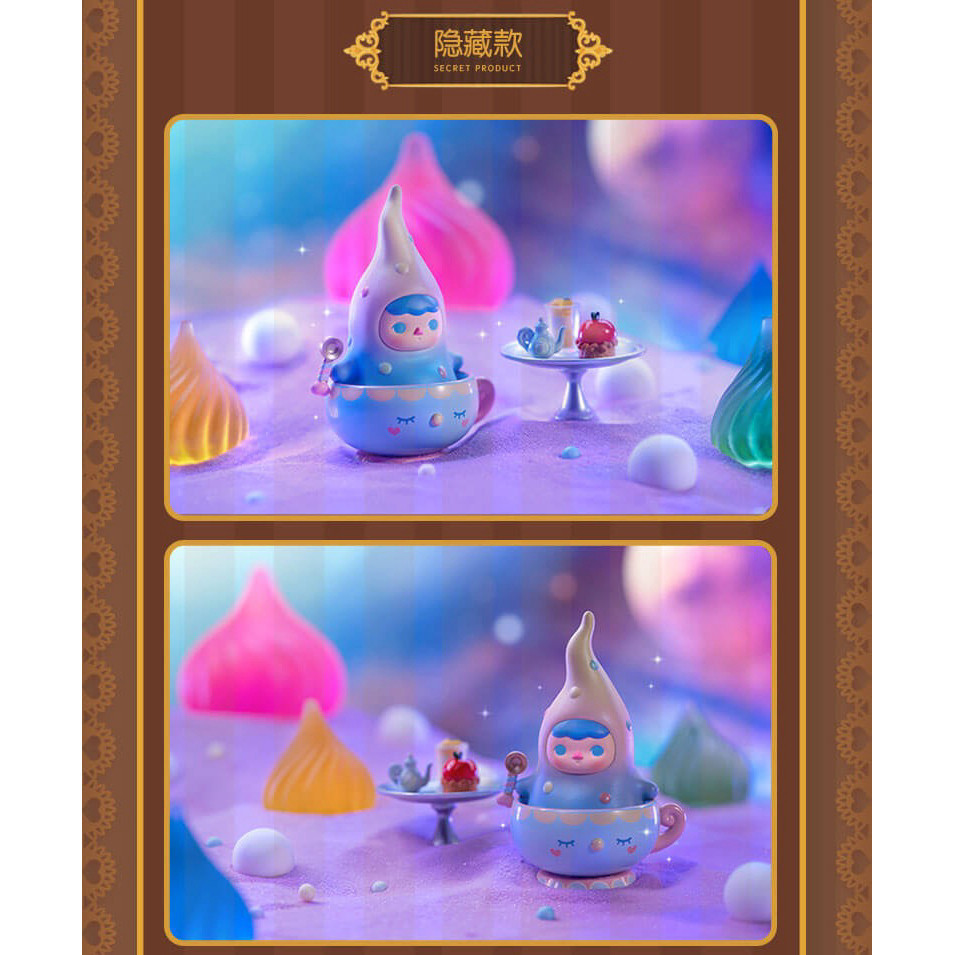 【secret】Popmart Pucky Pucky Pucky Elf Animal Tea Party Series Mystery Box Figure เครื่องประดับอินเทรนด์ของขวัญของเล่นน่ารัก
