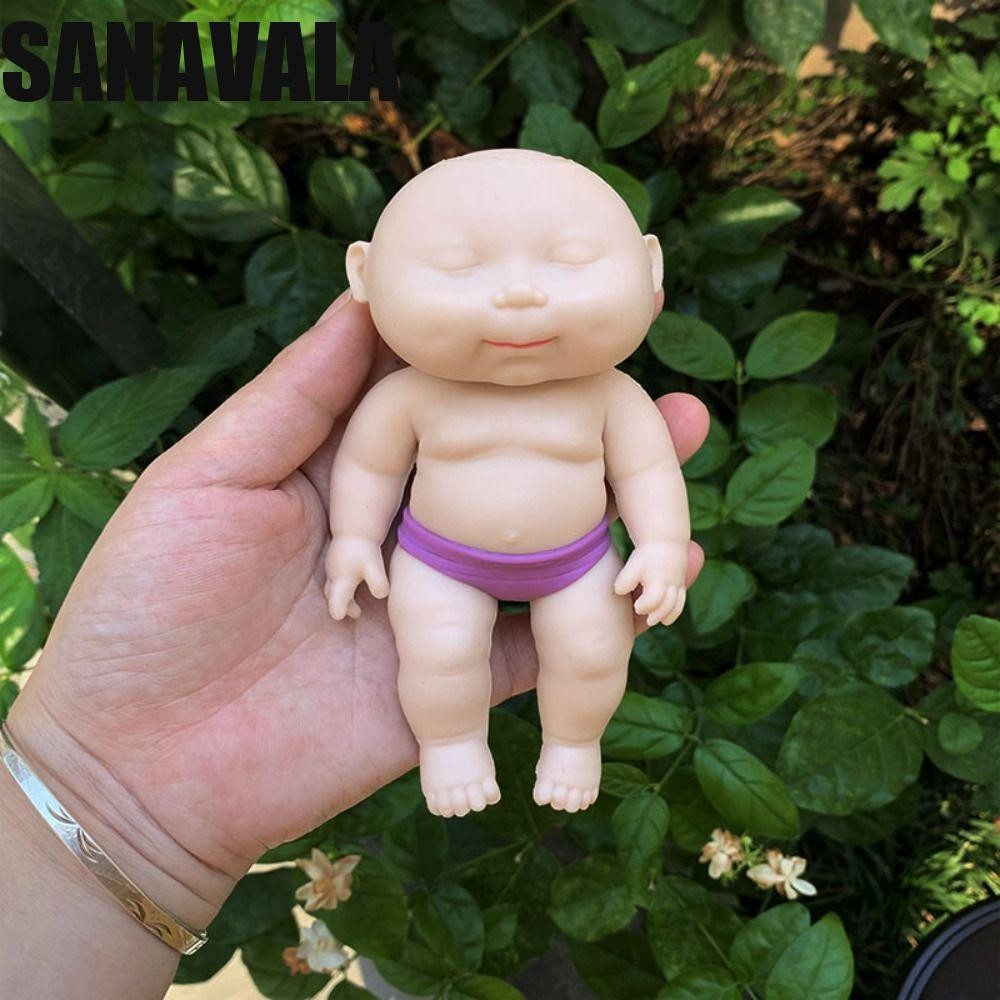 Sanavala บีบตุ๊กตาของเล่น, Palm Reborn ตุ๊กตาจําลองตุ๊กตาปาล์มเด็ก, Baby Reborn ทรัมเป็ตสีดําสีดํา B