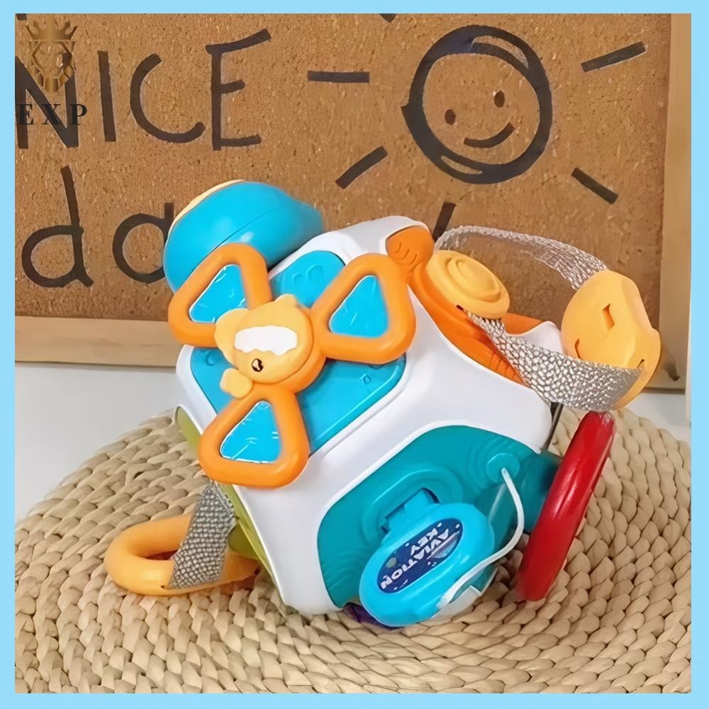 [explosion1.th] 10 in 1 Baby Busy Board Cube Montessori Sensory ของเล่นสําหรับเด็กวัยหัดเดิน 1-3 ปี