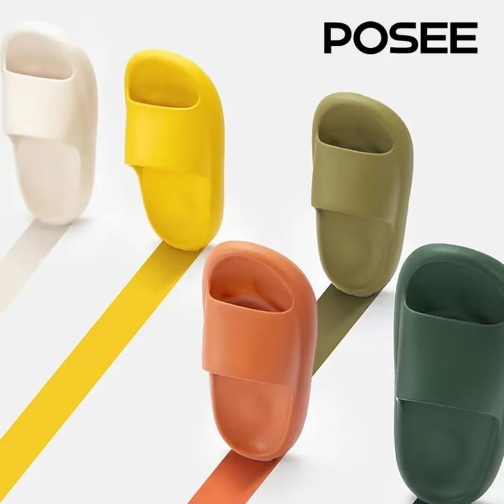 POSEE รองเท้าแตะเมฆ RMAXPRO ลูกอมนุ่มขั้นตอนเหมือนในอึสุนัขรองเท้าแตะพื้นหนารองเท้าแตะในร่มลื่นหญิงฤดูร้อนในครัวเรือน PS3715
