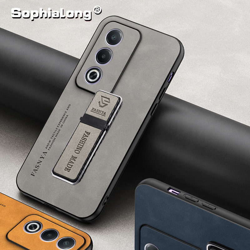 เคสสําหรับ OPPO A80 K12X A3 Pro CPH2667 CPH2639 PKD130 หรูหราหนัง PC ฝาหลังพร้อมขาตั้งวงเล็บ