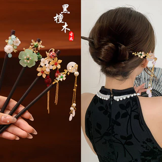 สไตล์โบราณพู่ Hairpin ผู้หญิง High-end Hanfu Headwear