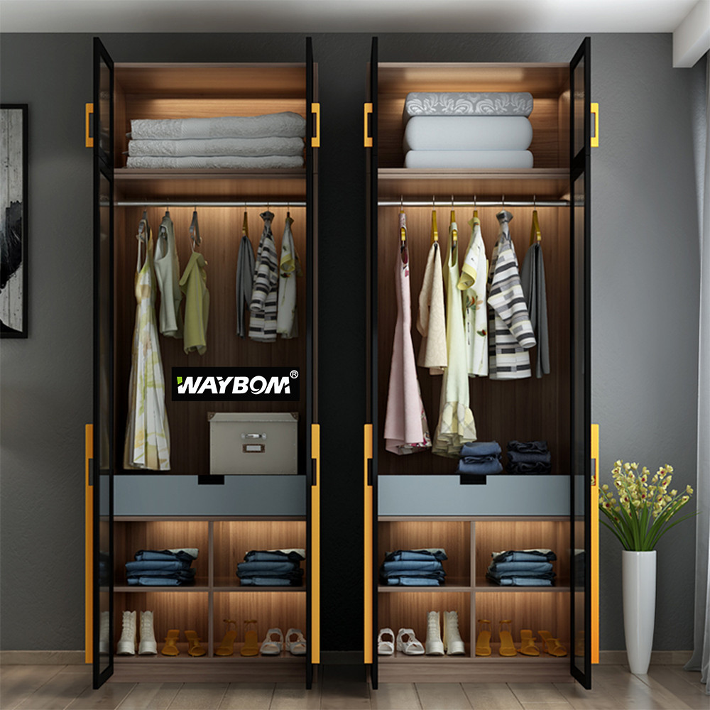 04Customized European Style Luxury Bedroom Furniture Whole Cloakroom Cupboard Closet Wall In Wardrob