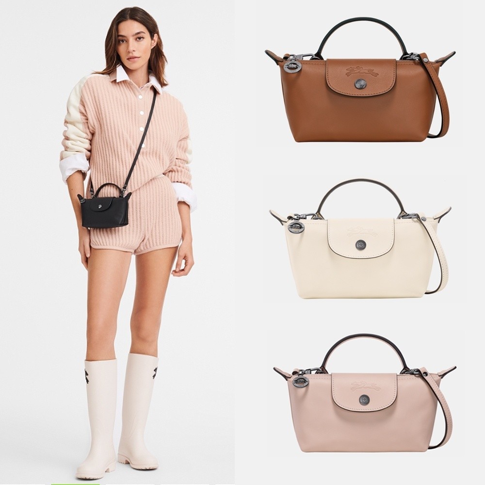 ของแท้ 100% Longchamp LE PLIAGE XTRA XS 34205987 ใหม่ผู้หญิงของแท้หนังมินิกระเป๋าถือแฟชั่นสบายๆคลัทช์ไหล่crossbody Toteกระเป๋าDumplingกระเป๋าสลิงกระเป๋า