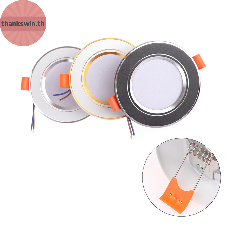 Thankswin 3W 5W 220V Led Ultra-thin ดาวน์ไลท์อลูมิเนียมฝังเพดาน Spot Lighg ห้องนอนห้องครัวในร่ม Led Down Light โคมไฟ th