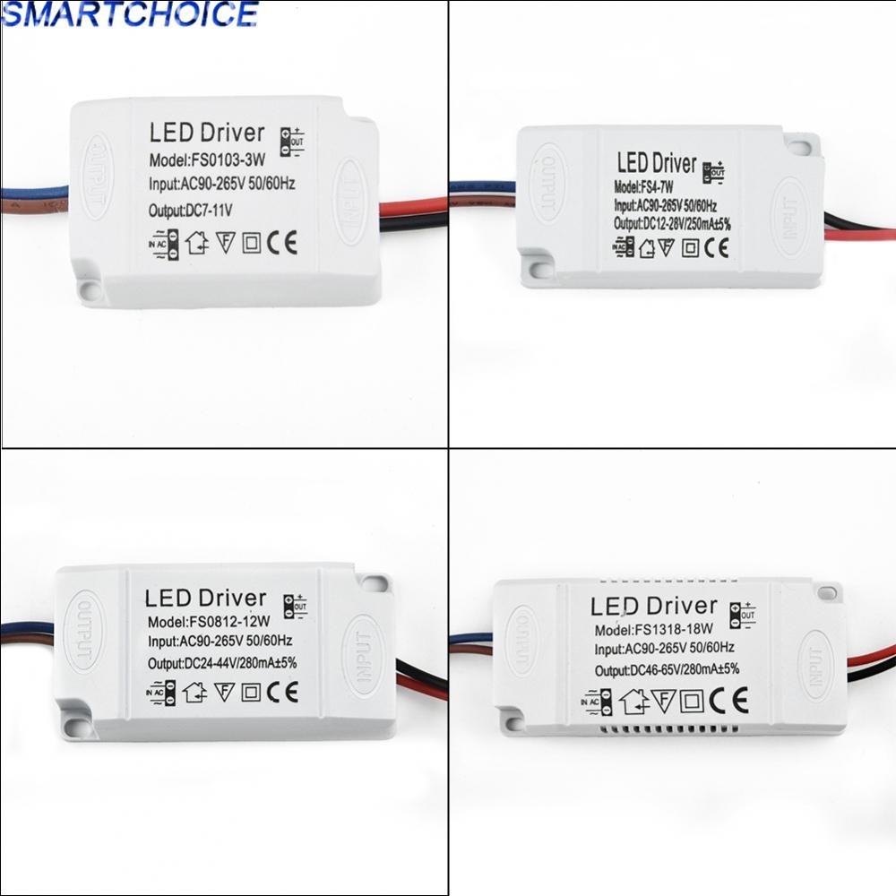 AC90~265V 3~24W LED Driver Power Supply Adapter-Transformer For LED Lights