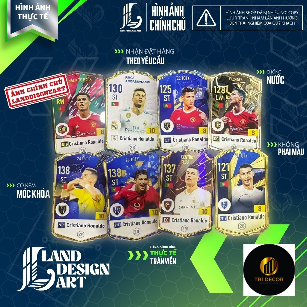 Ronaldo CR7 - พวงกุญแจการ์ดเครื่องเล่น FO4 (FC Online)