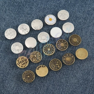 Rainbow กระดุม ปรับเอวกางเกง ปุ่มที่ถอดออกได้ เป็นเข็มหมุด ปรับได้ตามต้องการ jeans buttons