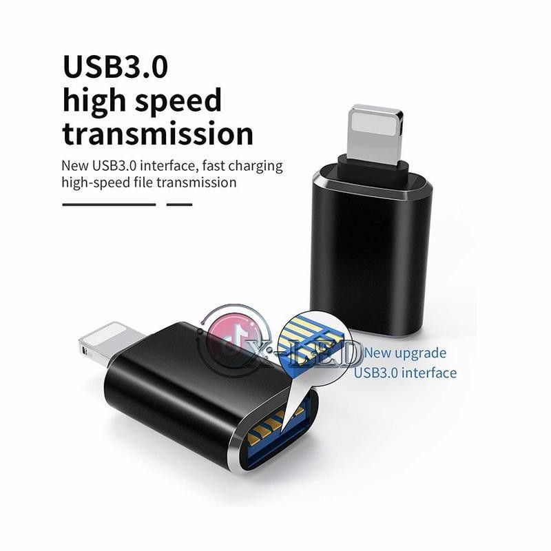 OTG adapter I O S light ning to USB 3.0 ต่อflash disk-keyboard
