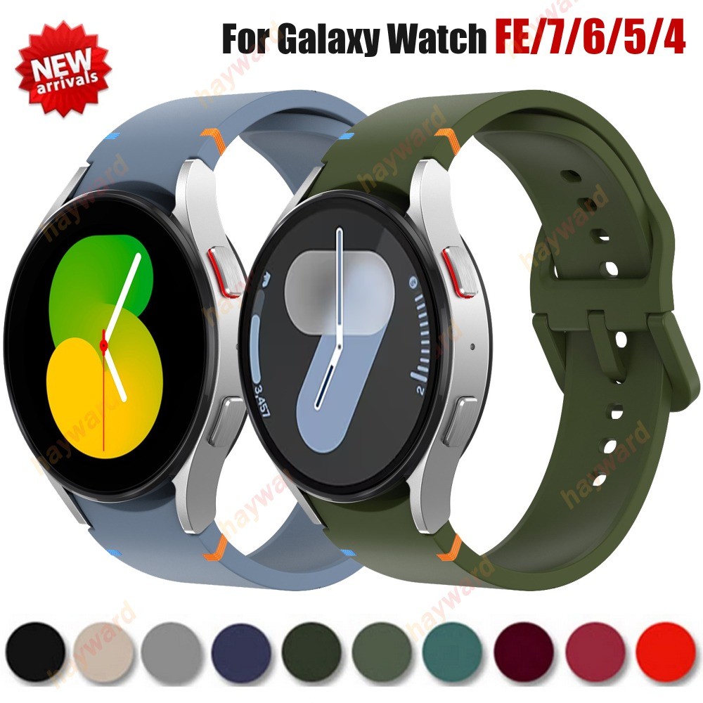 ใหม่ซิลิโคนสําหรับ Samsung Galaxy Watch 7 6 5 4 40 มม.44 มม.5Pro 45 มม.ไม่มีช่องว่างสร้อยข้อมือกีฬาสําหรับ Galaxy Watch 6 คลาสสิก 43 มม.47 มม.