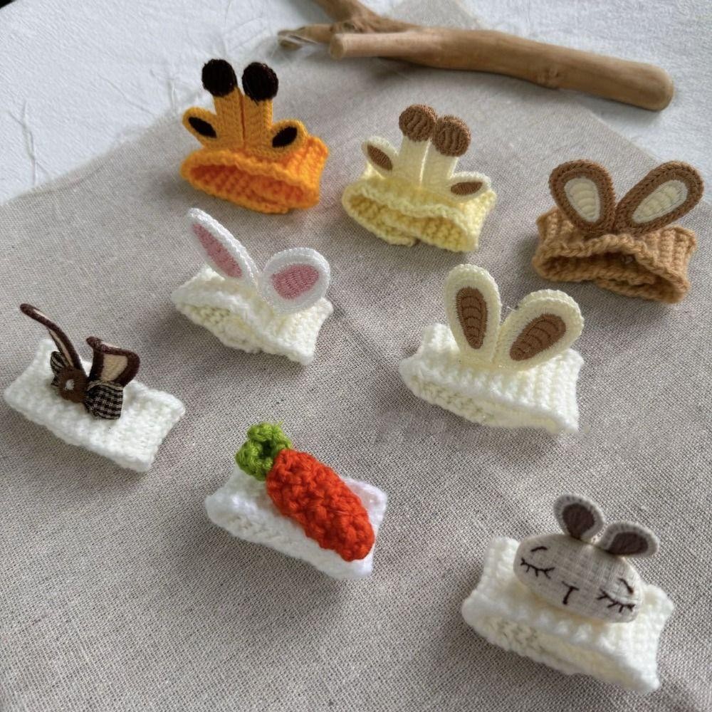 โซไลต์ หมวกตุ๊กตาสัตว์,หมวกถักหมวกมินิน่ารัก,สีลูกกวาดแฟชั่นตุ๊กตาตุ๊กตาอุปกรณ์เสริมสําหรับ10 ~ 15เซนติเมตรตุ๊กตาผ้าฝ้ - รูปที่ 4