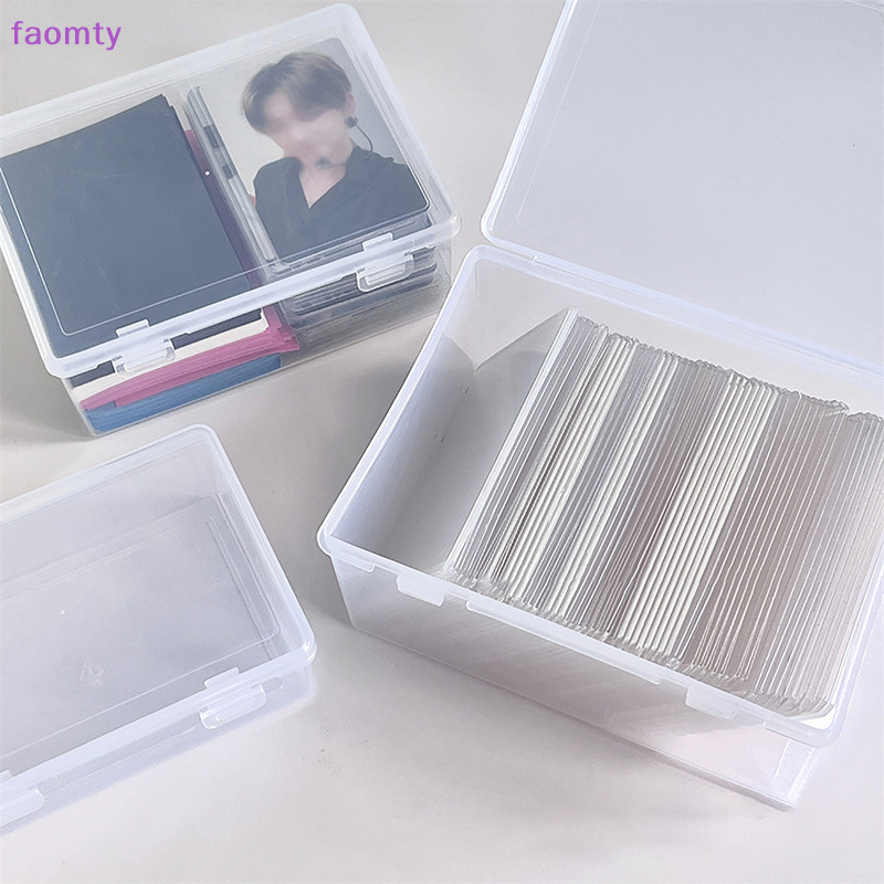 Faomty PP กล่องเก็บของโปร่งใส Desktop Organizer สติกเกอร์ความจุขนาดใหญ่กล่องดินสอ Subpackage Holder Desktop เครื่องเขียนกล่องเก็บ TH