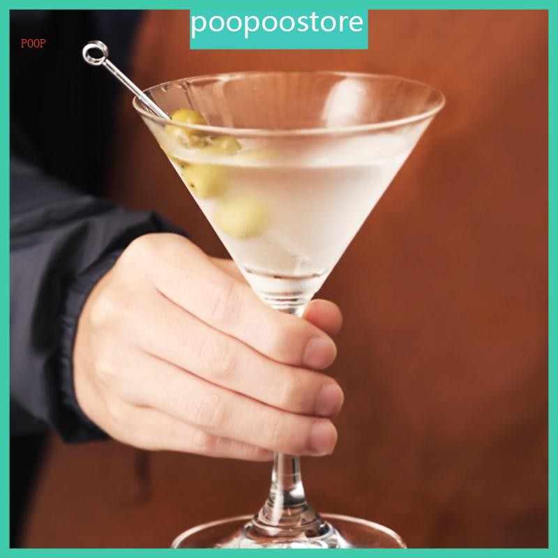 Poop 10 Pack Cocktail Pick สแตนเลสผลไม้ Sticks บาร์เครื่องมือเครื่องดื่มกวน Stick