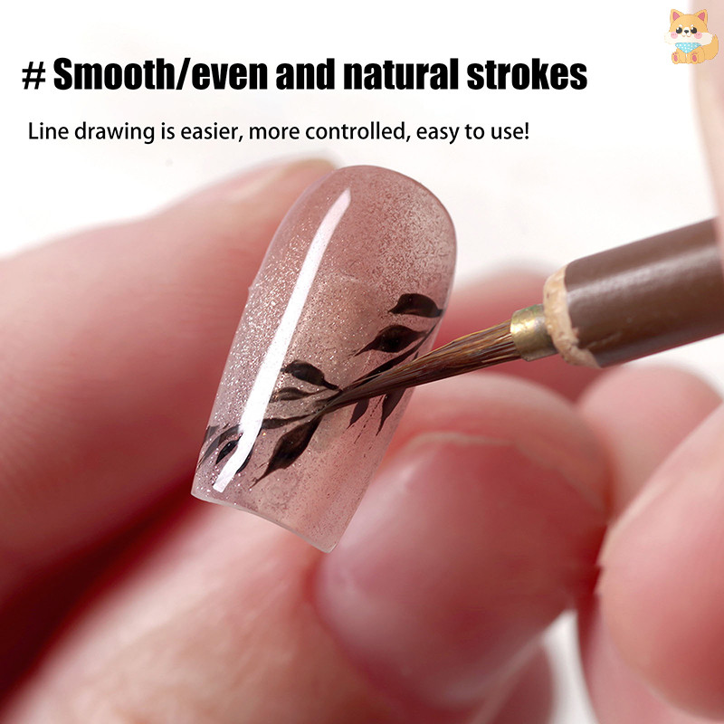 [VI] Nail Art Paing Wolves Hair Brush Pen Hook Line Paint Brush แปรงประดิษฐ์ตัวอักษรจีน Art Oil Drawing แปรงสีน้ํา TH
