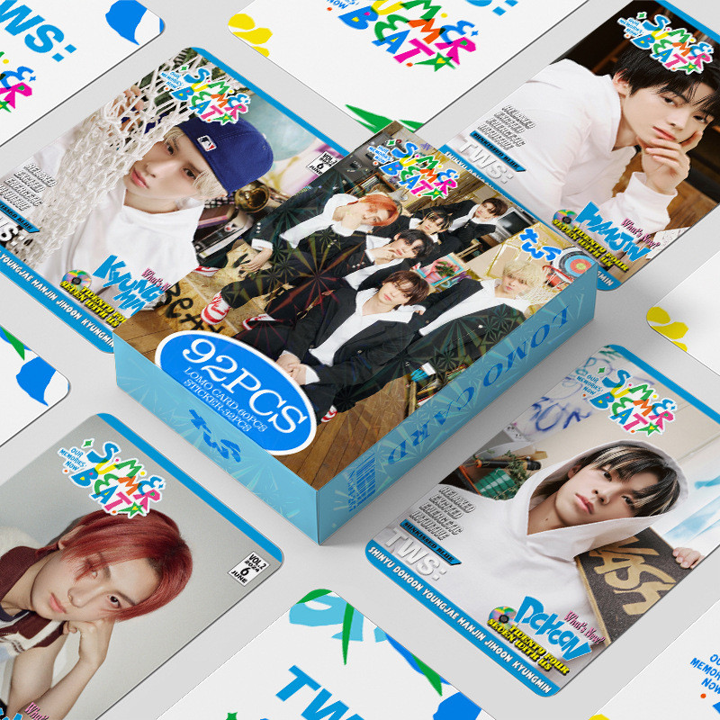 92 ชิ้น/กล่อง TWS photocards SHINYU DOHOON YOUNGJAE อัลบั้มการ์ดโฮโลแกรม TWS การ์ด Lomo HANJI JIHOON KYUNGMIN LomoCard ของสะสมไอดอล