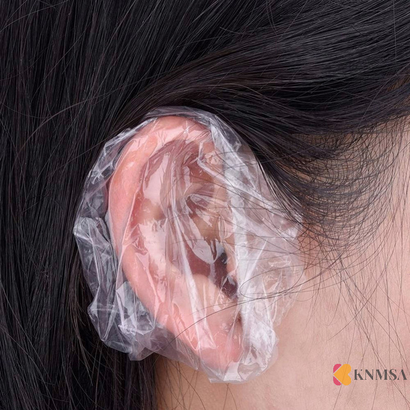 Knmsa] 100 ชิ้นกันน้ําปกเชื่อม Bath Shower Salon Ear Protector ผม Dyeing Earmuffs สสคอเต่าเดิมนน