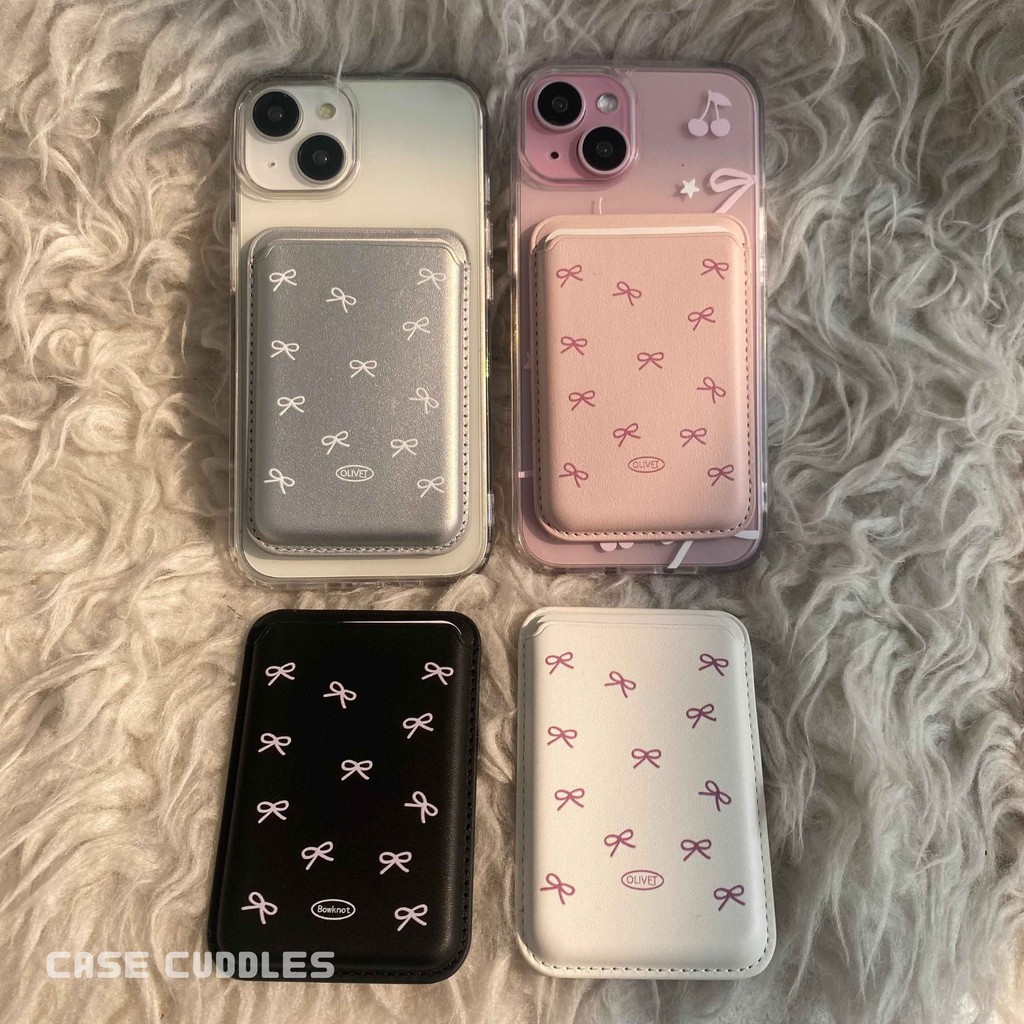 [CASECUDDLES] Bow Knot Magsafe Wallet - Mag Safe | กระเป๋าสตางค์ Magsafe | เคสน่ารัก | เคสCoquette |