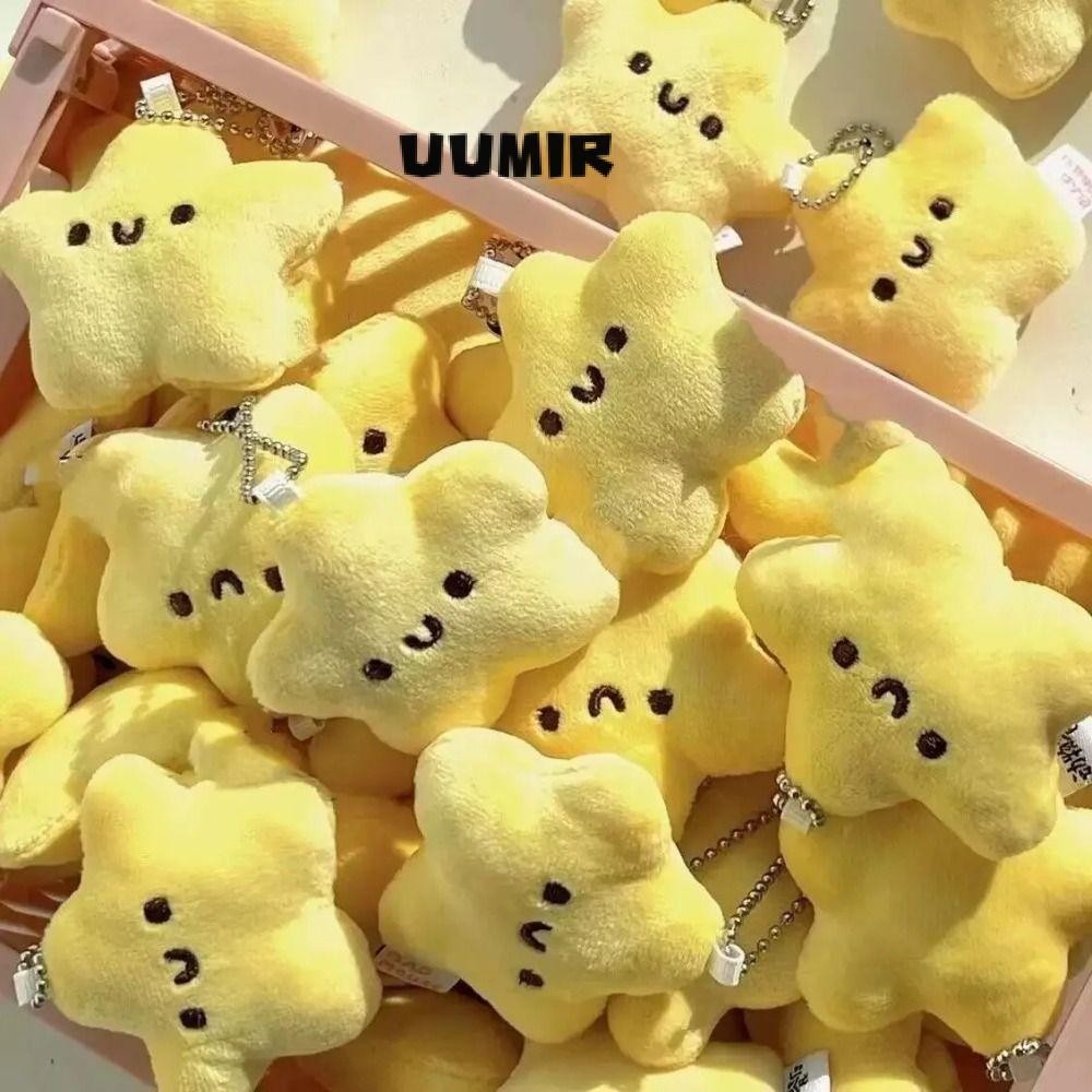 UUMIR Star Playing Toys, พวงกุญแจตุ๊กตาสีเหลือง Little Star, กระเป๋าพวงกุญแจตุ๊กตา Squeaking