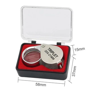 กล้องส่องพระ แว่นขยายส่องเพชร เครื่องประดับ ขนาด 30x21 mm