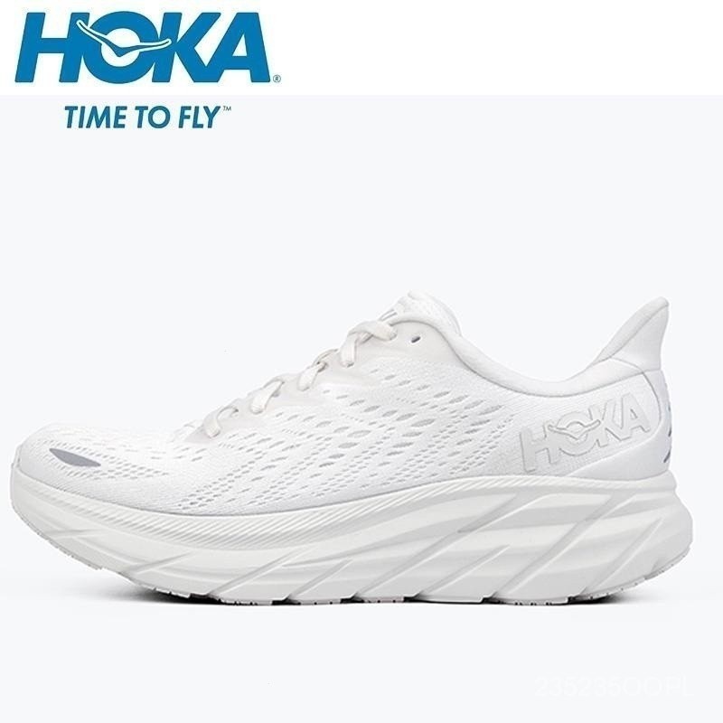 [ขนาดยูโร] Hoka ONE clifton 8คู่ชายหญิงไซส์ใหญ่ระบายอากาศดูดซับแรงกระแทกรองเท้าวิ่งมาราธอน fz4n