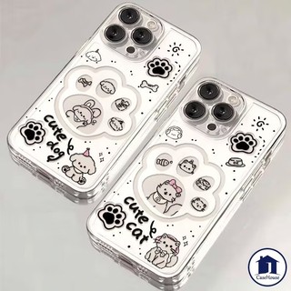 เคสนิ่มใสลายแมวและสุนัขสุดน่ารัก เข้ากันได้กับ VIVO Y17s Y21 Y20 Y16 Y21s Y15s Y12i Y15 Y22 Y12 Y11 Y91 Y27 Y02 Y36 Y17