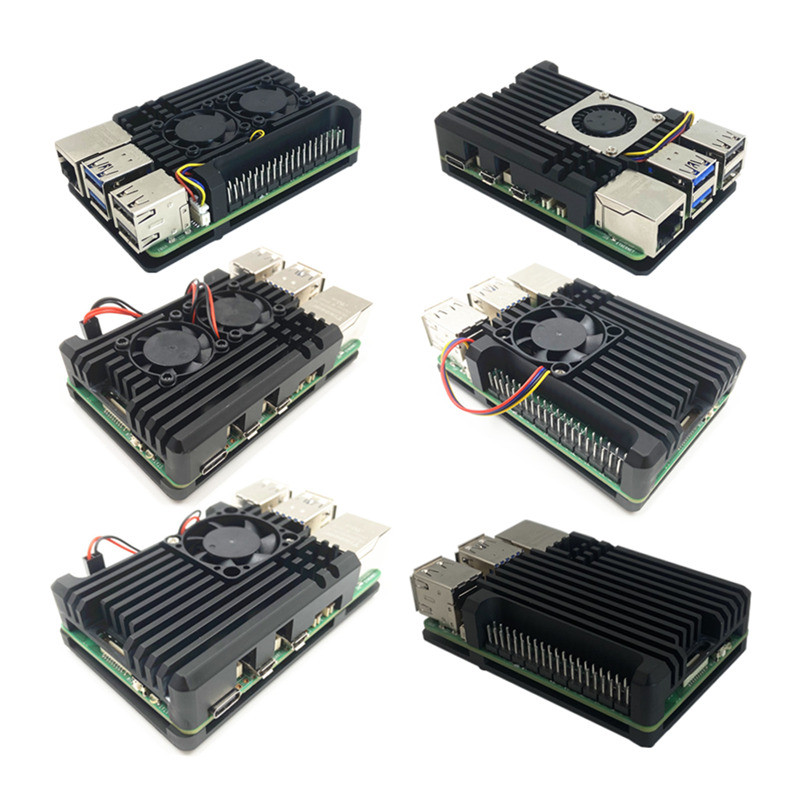 Raspberry Pi 5th Generation Shell Raspberry Pi 5 Active Cooling Cooling PWM Speed Regulating Fan Metal Armor Shell