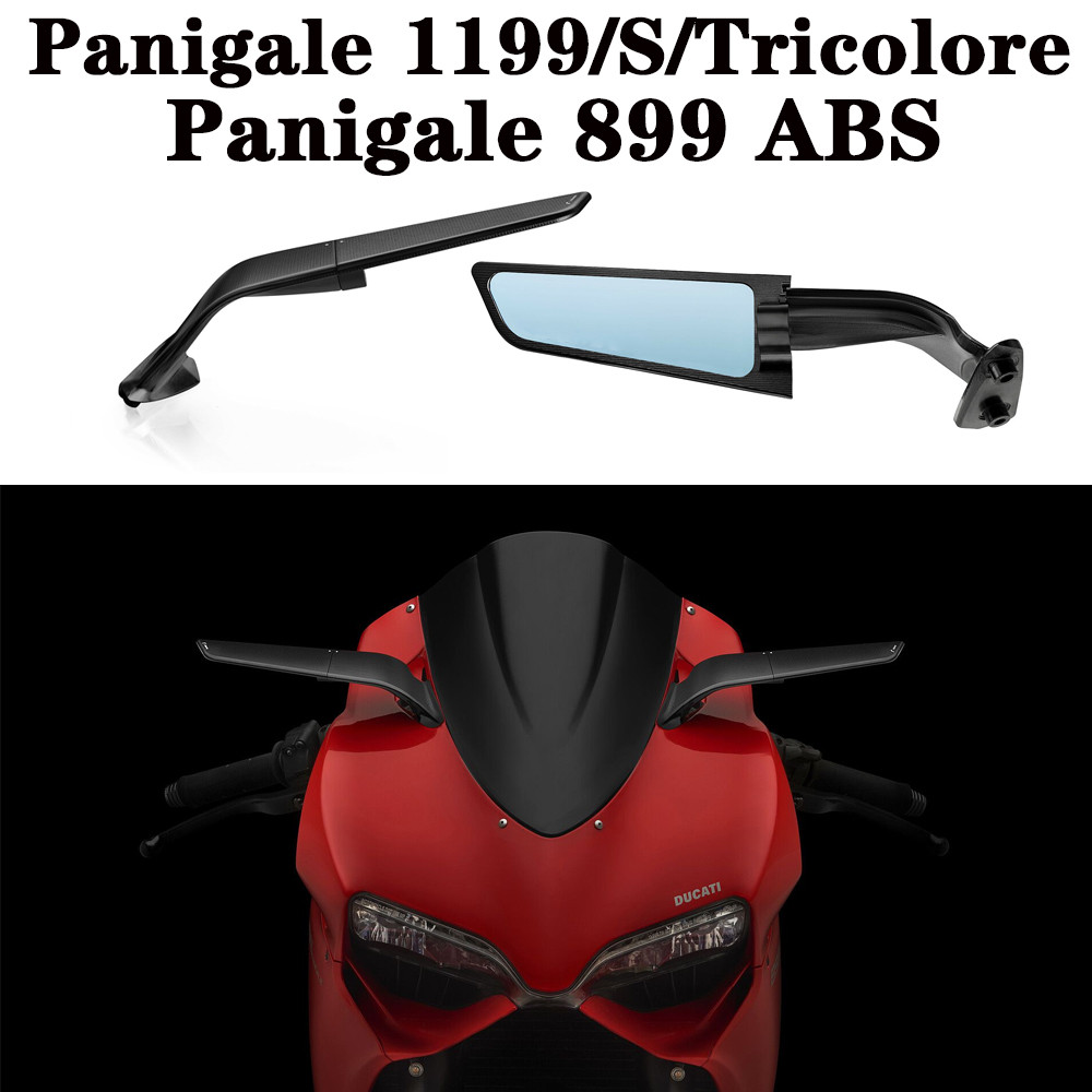 YKaca spion Motor สำหรับ Ducati panigale 899 ABS panigale 1199 S 1199 tricolore หมุนกระจกมองหลังที่ม