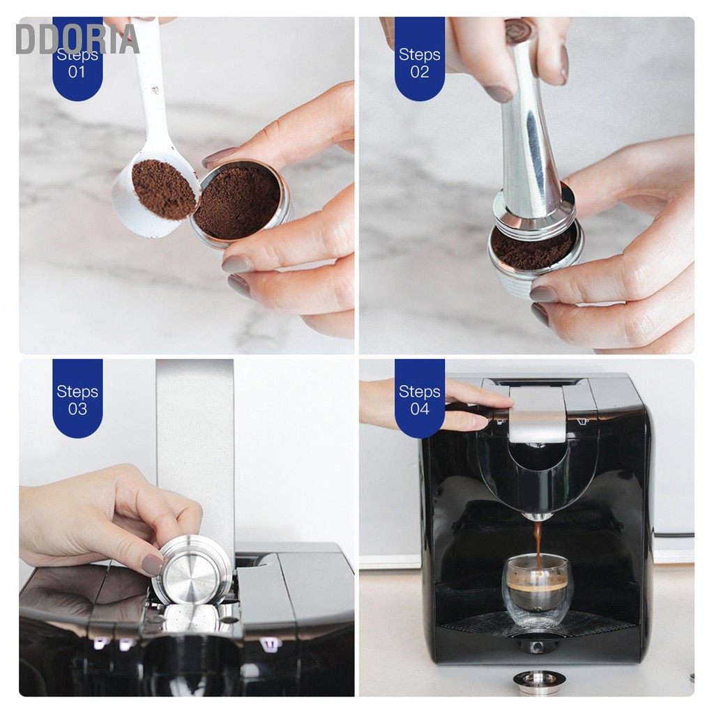 DDORIA สแตนเลสแคปซูลกาแฟรีฟิลกาแฟฝักกาแฟอุปกรณ์เสริมสำหรับ Lavazza Blue B951