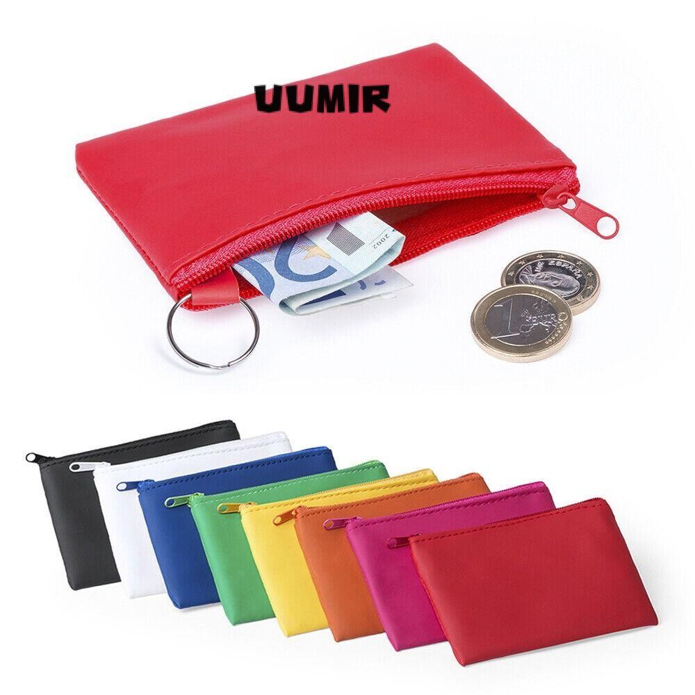 UUMIR กระเป๋าใส่เหรียญ,สีทึบ ปู่ กระเป๋าเก็บของขนาดเล็ก,เปลี่ยนกระเป๋าซิปมินิกระเป๋าสตางค์กระเป๋าเงิน
