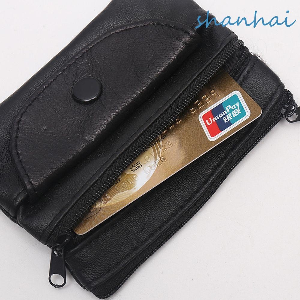 Shanhai Man Wallet Simple Business Pu Leather Small Retro Vintage Storage Bag
